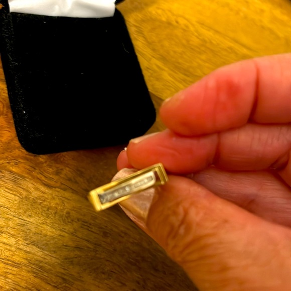 Baguette Diamond Ring Heavy solid real Gold - Picture 9 of 16